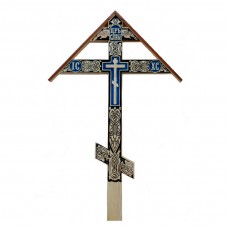 Крест сосновый резной с крышей